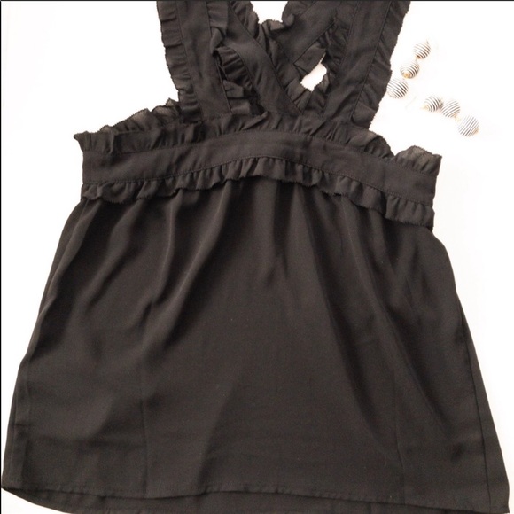 J Crew 0 petite criss cross ruffle blouse - Picture 7 of 8